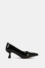 POINTED TOE BLACK VERNE KITTEN HEELS
