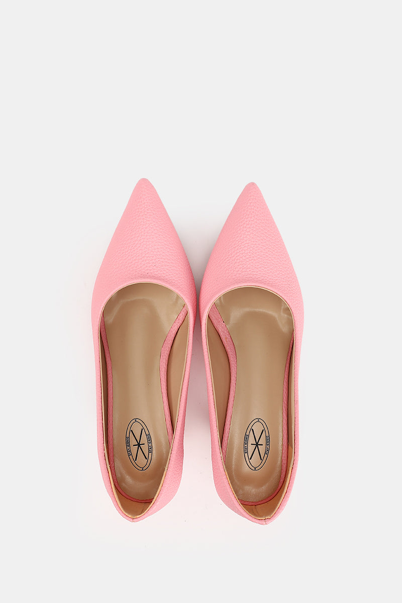 POINTED TOE PINK KITTEN HEELS