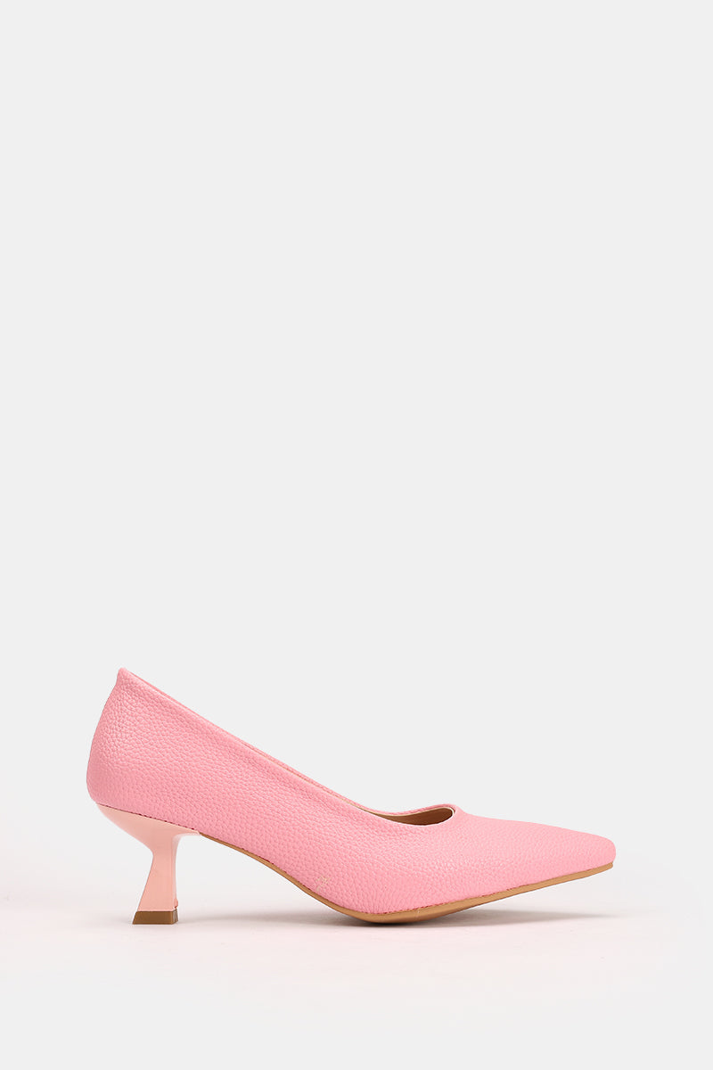 POINTED TOE PINK KITTEN HEELS