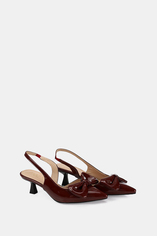 BORDEAUX KITTEN PUMPS