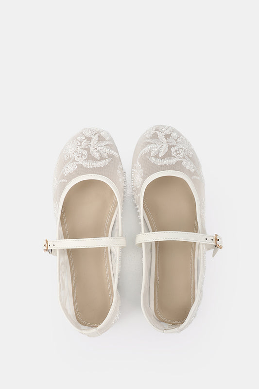 WHITE PEONY SHEER BALLERINA