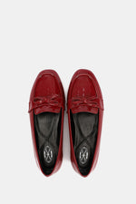 BURGUNDY VERNE BOW FLAT