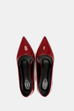 POINTED TOE BURGUNDY VERNE KITTEN HEELS