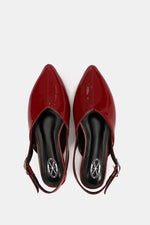 SLINGBACK BUCKLE BURGUNDY VERNE MULE