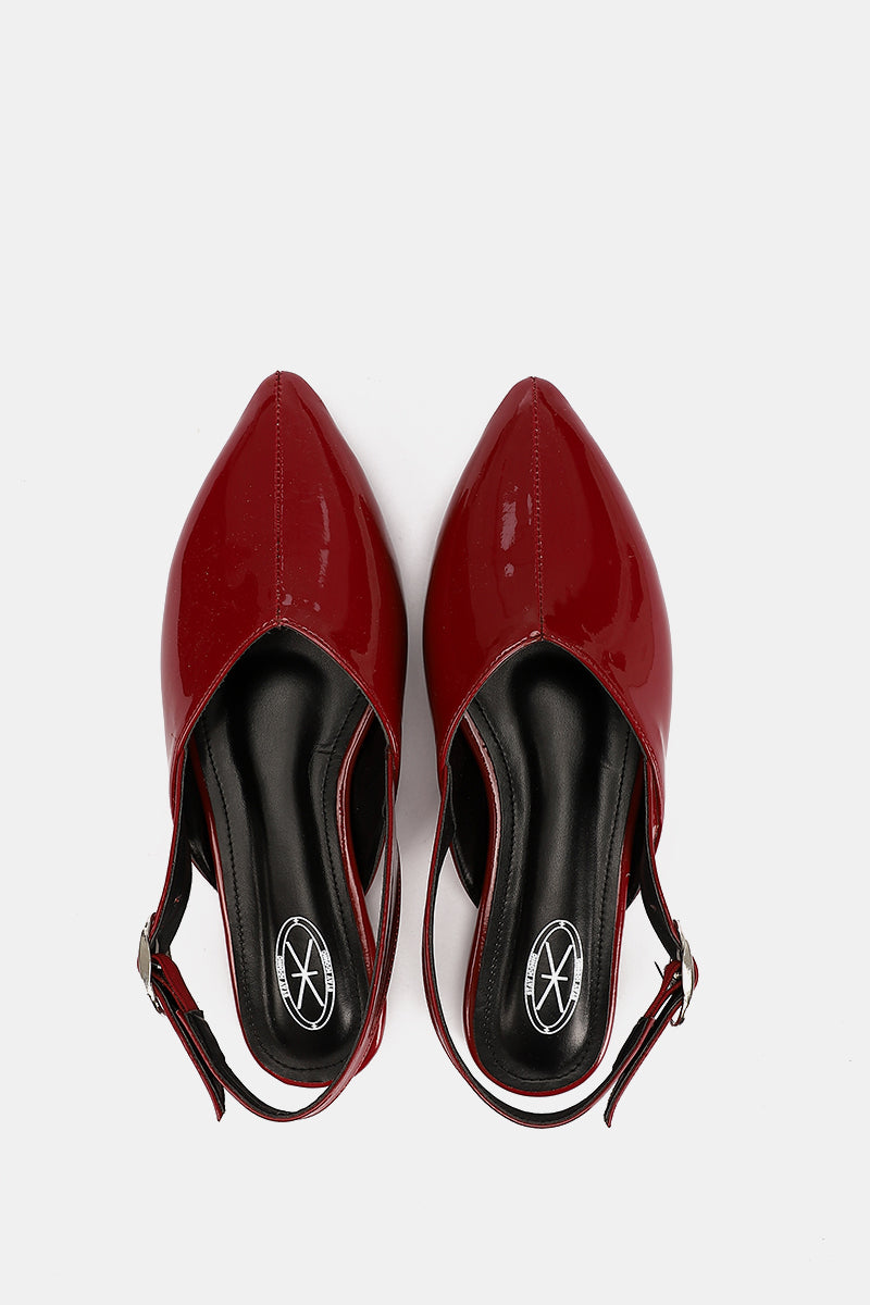 SLINGBACK BUCKLE BURGUNDY VERNE MULE