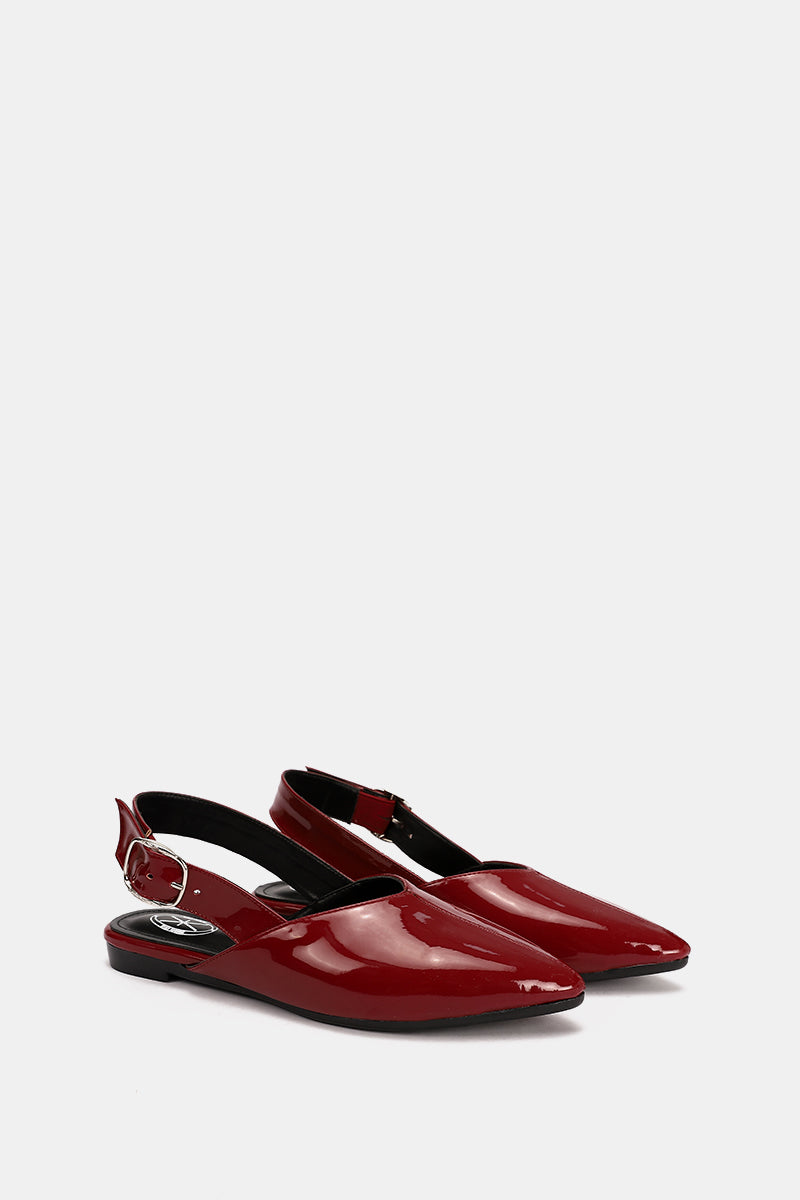SLINGBACK BUCKLE BURGUNDY VERNE MULE