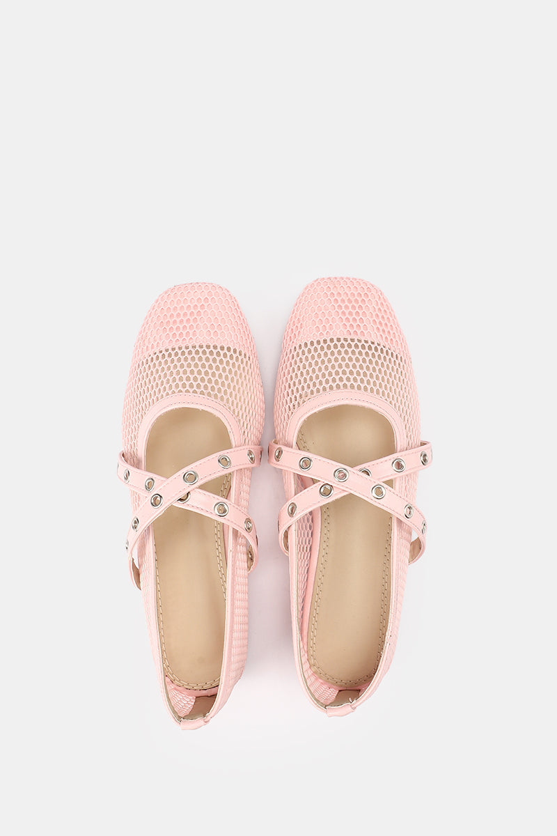 CROSS STRAP PINK BALLERINA