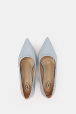 POINTED TOE BLEU CIEL KITTEN HEELS