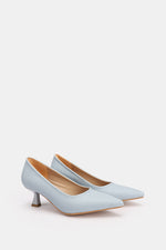 POINTED TOE BLEU CIEL KITTEN HEELS