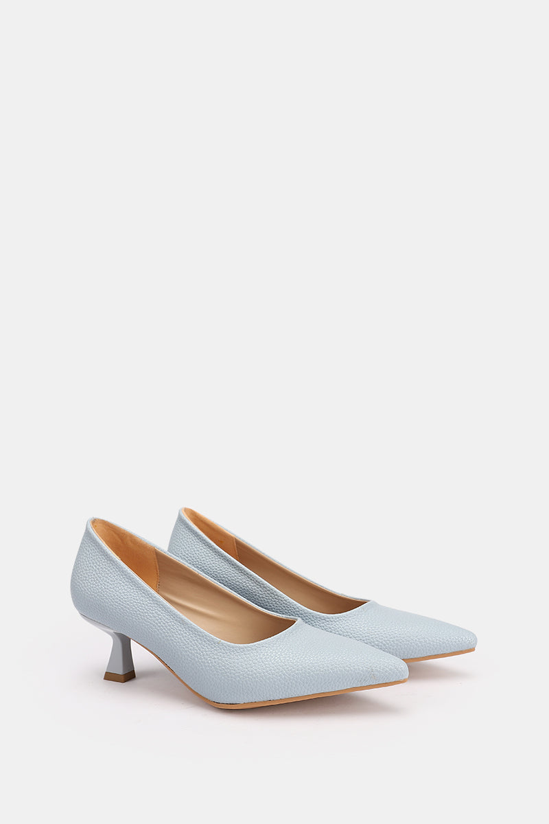 POINTED TOE BLEU CIEL KITTEN HEELS