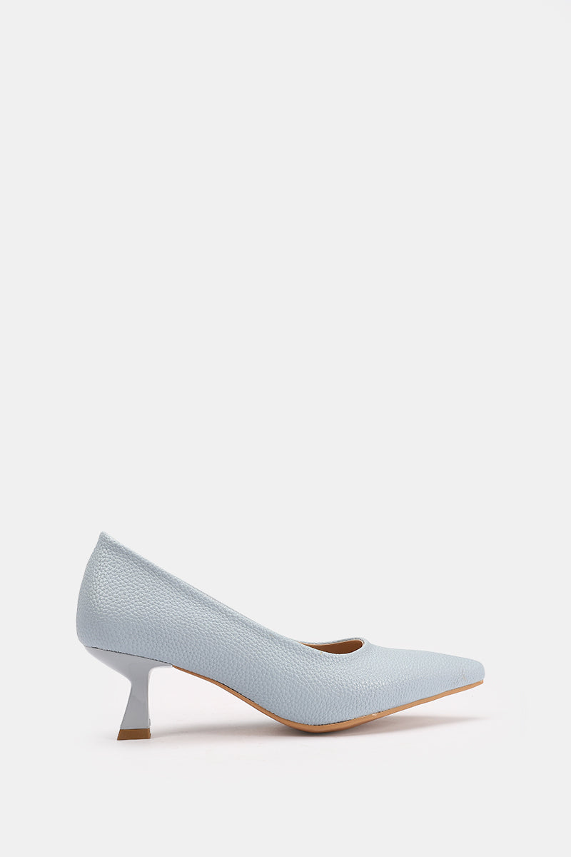 POINTED TOE BLEU CIEL KITTEN HEELS