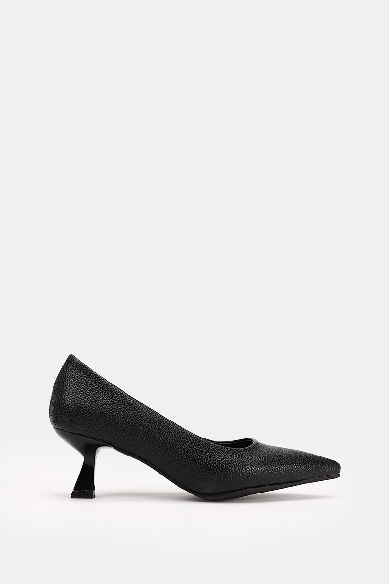 POINTED TOE BLACK KITTEN HEELS