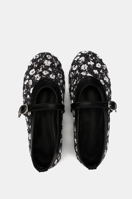 BLACK BLOOMY MARY JANE