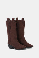 EMBROIDERED BROWN COWBOY BOOTS