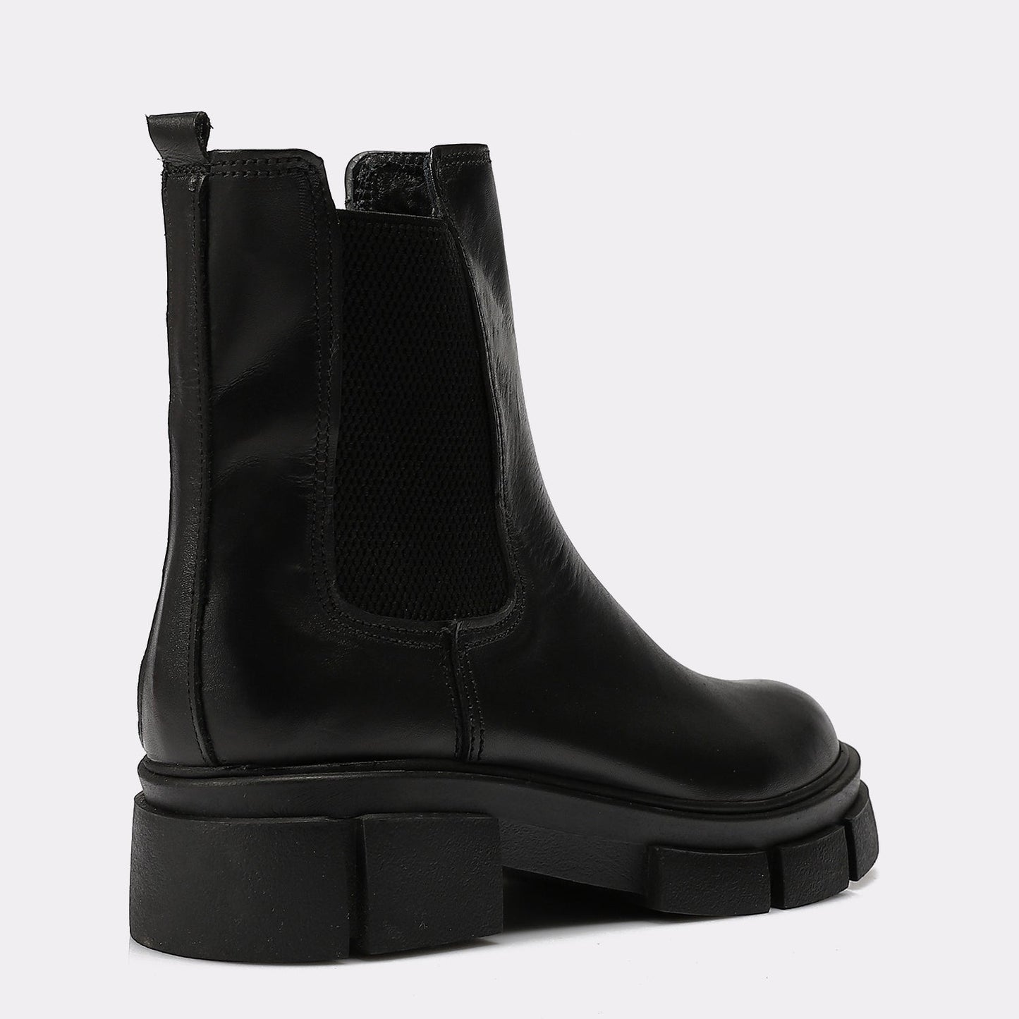 Black Leather Chelsea Boots - Amza - 37