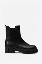 Black Leather Chelsea Boots - Amza - 37