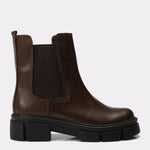Brown Leather Chelsea Boots - Amza - 37