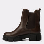 Brown Leather Chelsea Boots - Amza - 37
