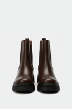 Brown Leather Chelsea Boots - Amza - 37