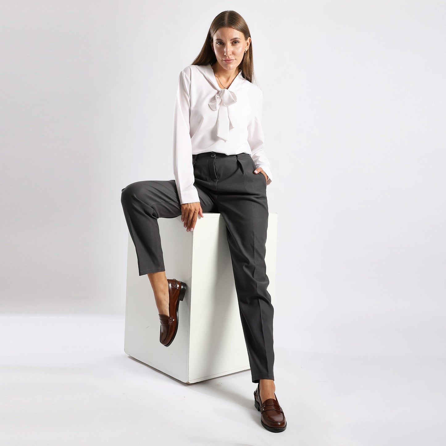 Burgundy Verne Leather Penny Loafers - Amza - 36