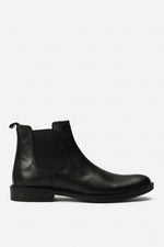Classic Black Leather Chelsea Boots - Amza - 41