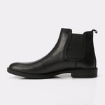 Classic Black Leather Chelsea Boots - Amza - 41
