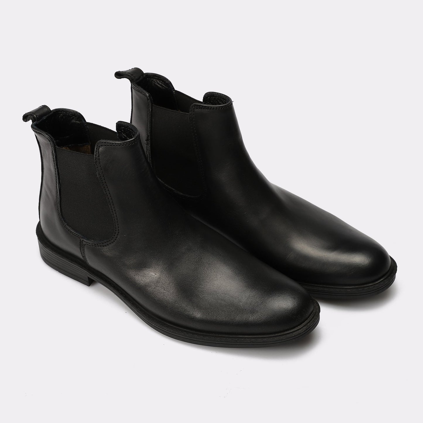 Classic Black Leather Chelsea Boots - Amza - 41
