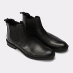 Classic Black Leather Chelsea Boots - Amza - 41