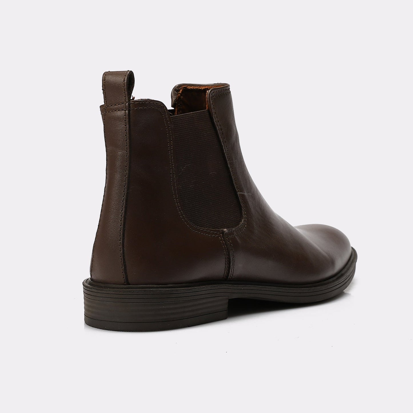Classic Brown Leather Chelsea Boots - Amza - 41