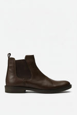 Classic Brown Leather Chelsea Boots - Amza - 41