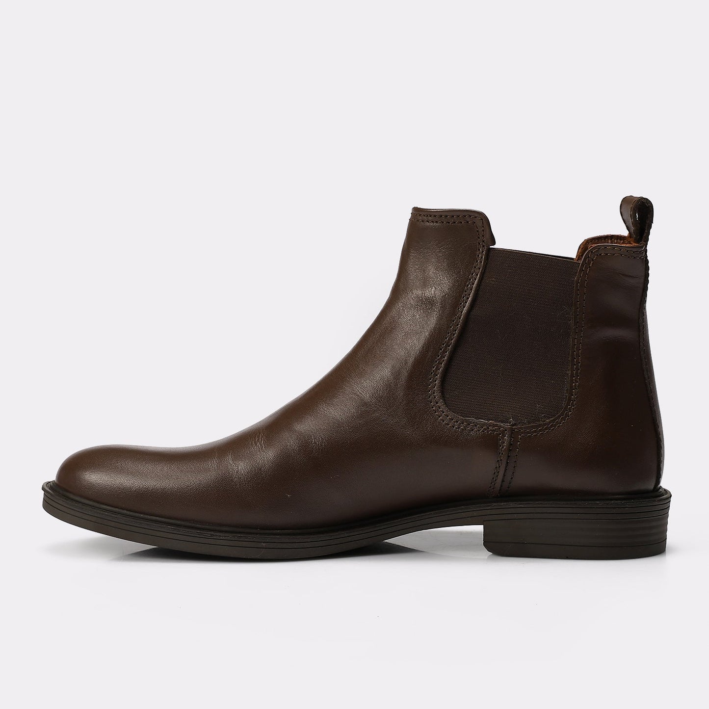 Classic Brown Leather Chelsea Boots - Amza - 41