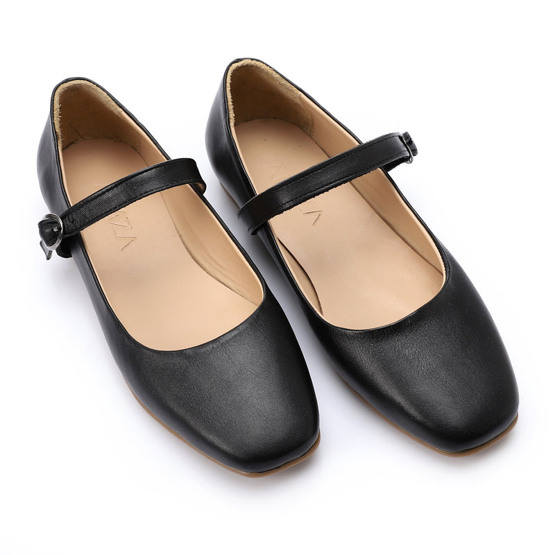 Leather Comfort Black - Amza - 37