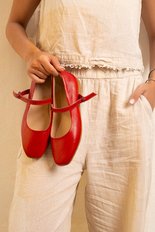 Leather Comfort Red - Amza - 37