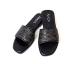 Natural Weave Black Slide - Amza - 37