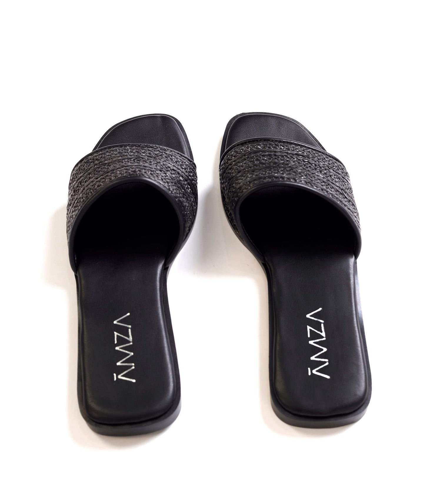 Natural Weave Black Slide - Amza - 37