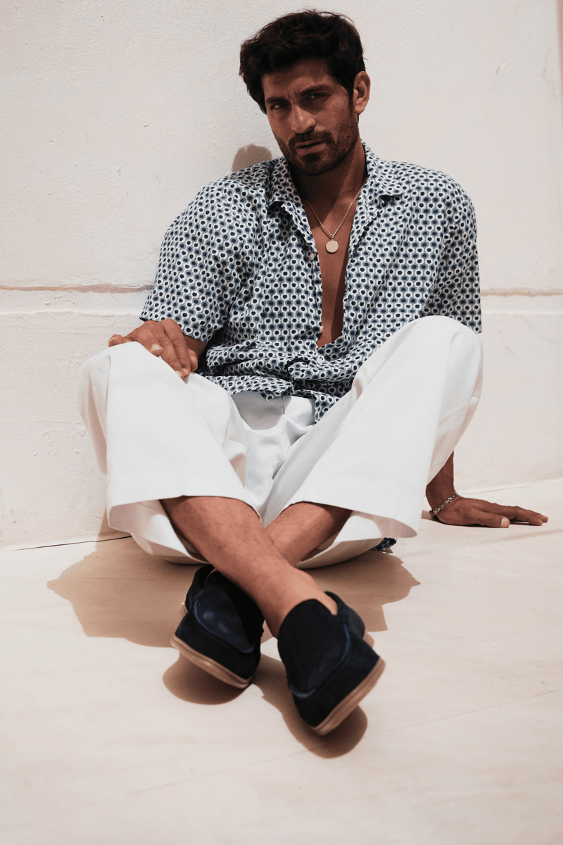 Navy Mariner Classic Loafer - Amza - 41