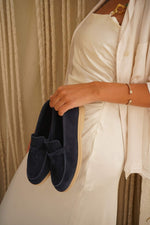Premium Navy Seaside Loafer - Amza - 37
