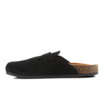 Premium Suede Black Clogs - Amza - 37