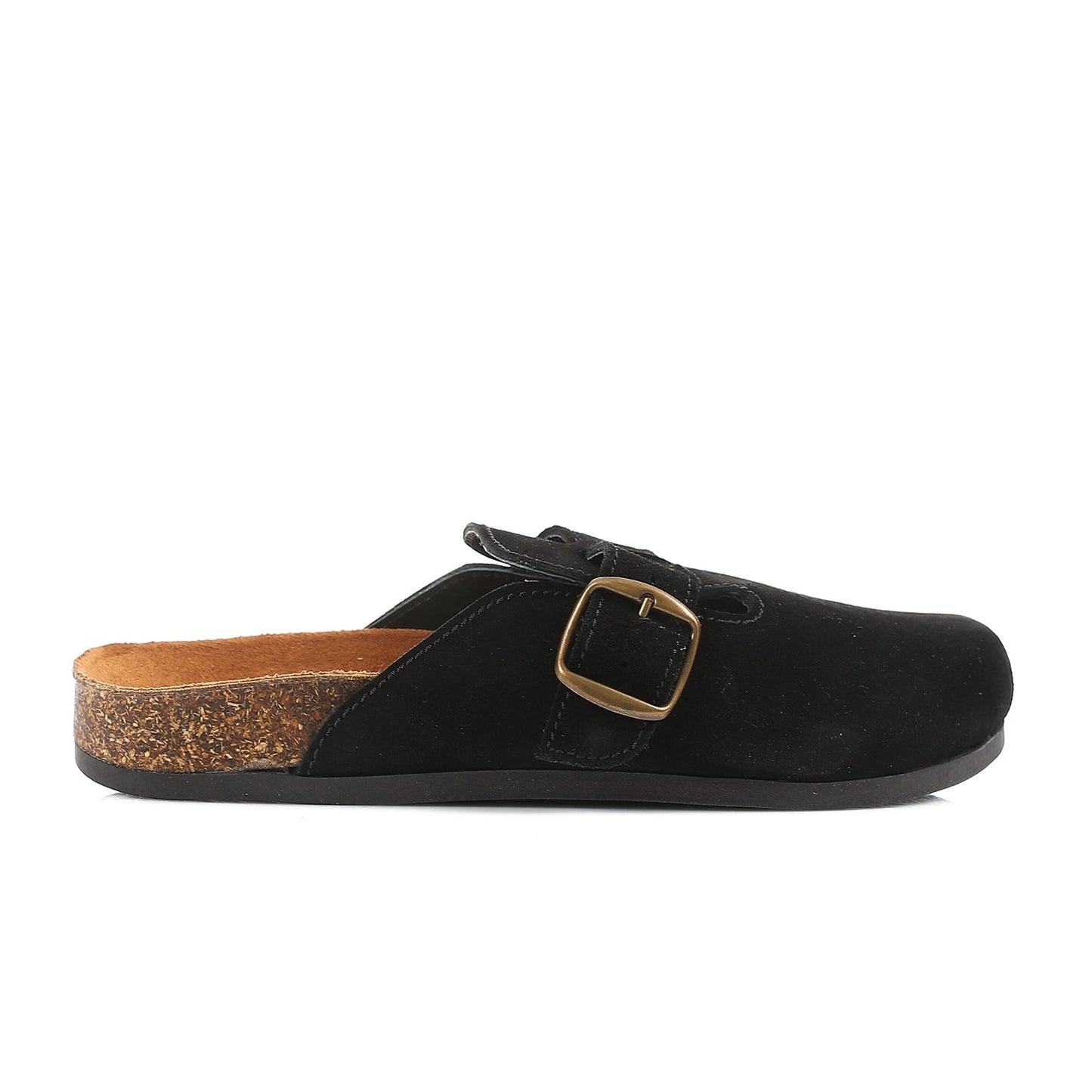 Premium Suede Black Clogs - Amza - 37