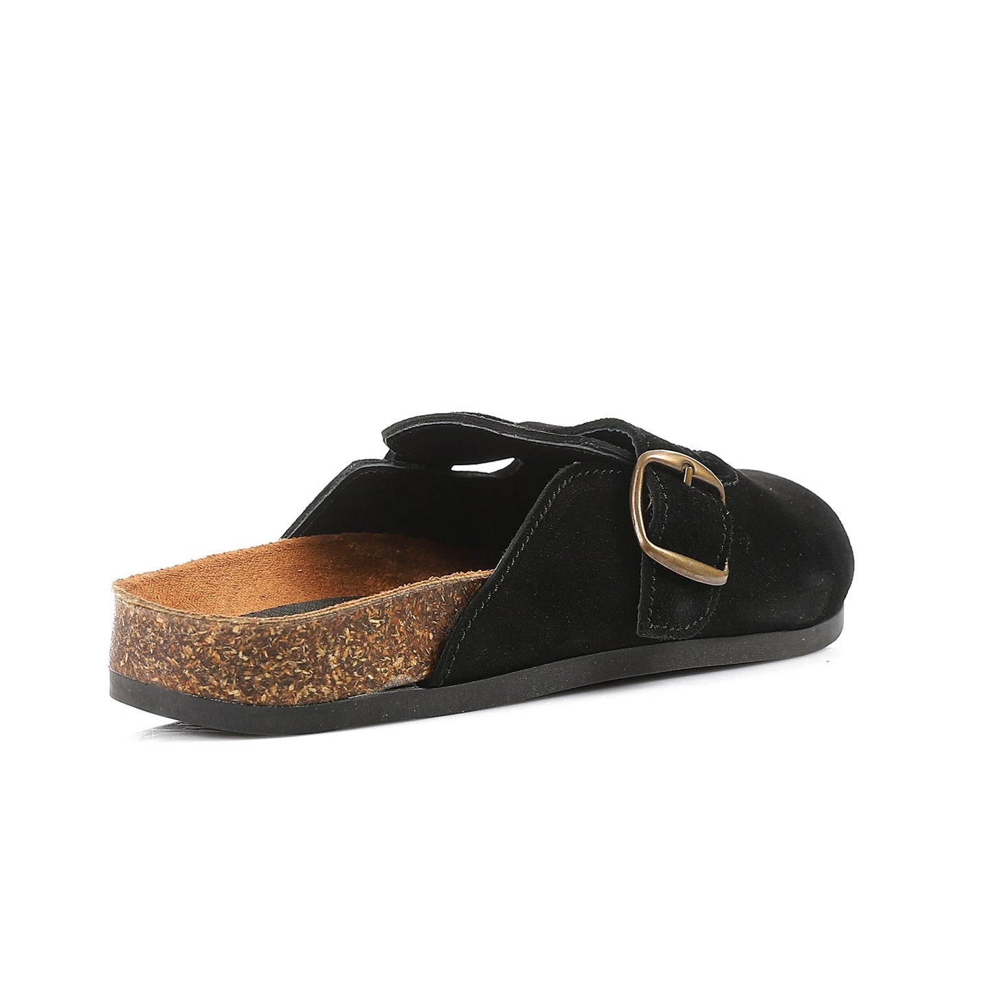 Premium Suede Black Clogs - Amza - 37