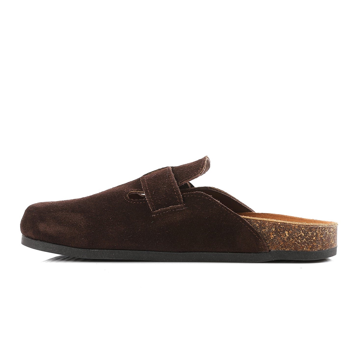 Premium Suede Brown Clogs - Amza - 37