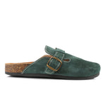 Premium Suede Green Clogs - Amza - 37