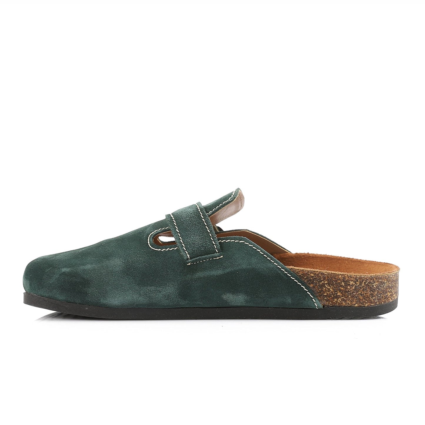Premium Suede Green Clogs - Amza - 37
