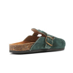 Premium Suede Green Clogs - Amza - 37
