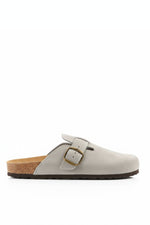 Premium Suede Grey Clogs - Amza - 37