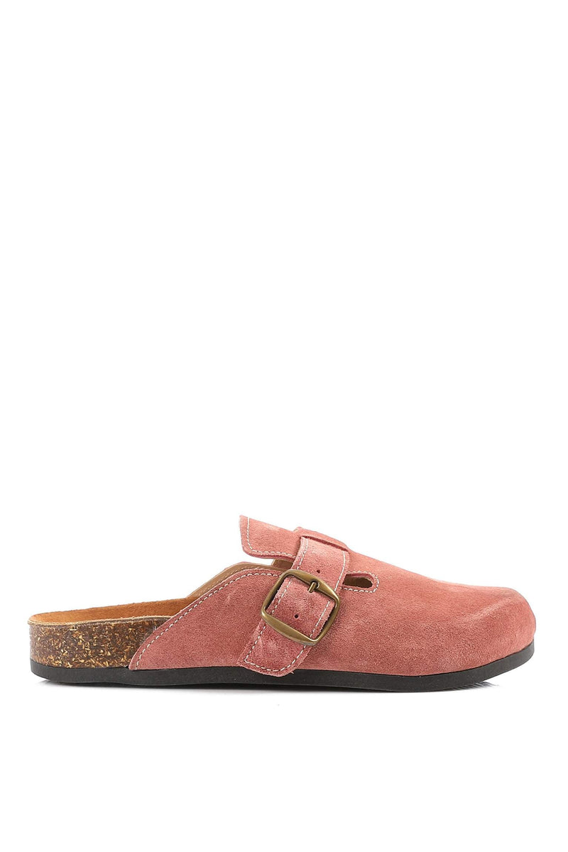 Premium Suede Pink Clogs - Amza - 37