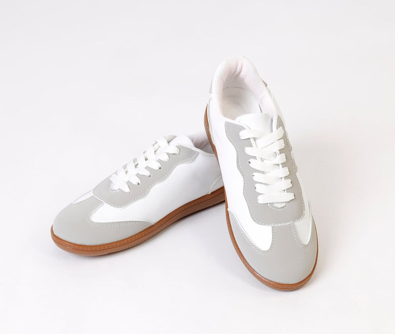 Retro Grey Stripes Sneaker - Amza - 37