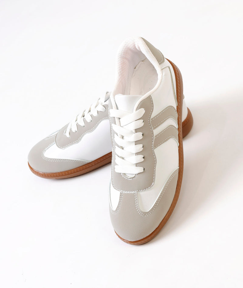Retro Grey Stripes Sneaker - Amza - 37