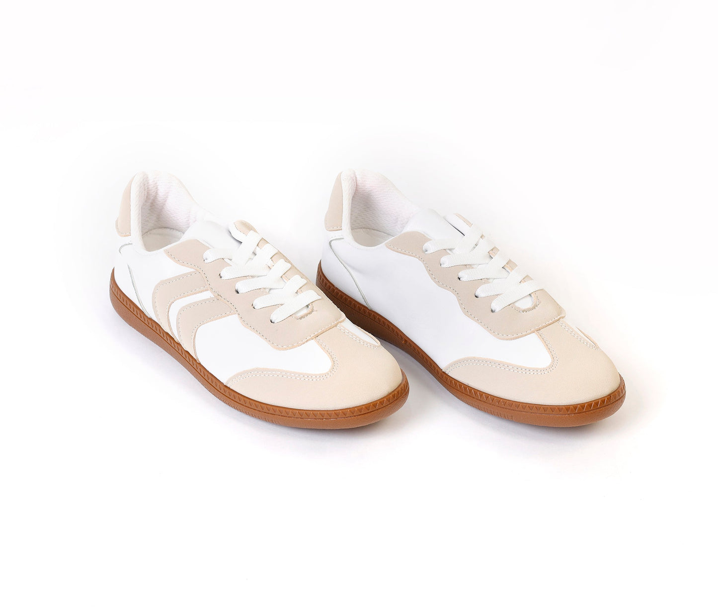 Retro Stripes Beige Sneaker - Amza - 37