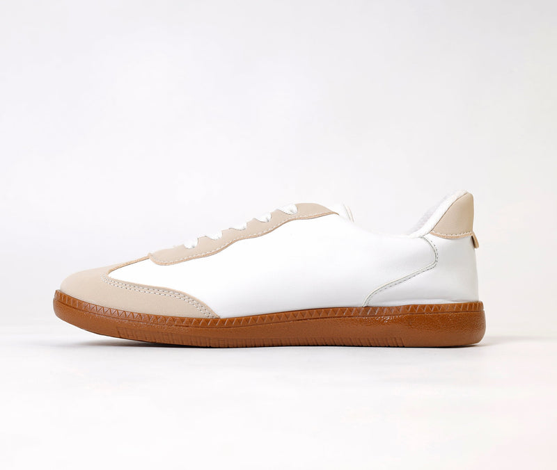 Retro Stripes Beige Sneaker - Amza - 37